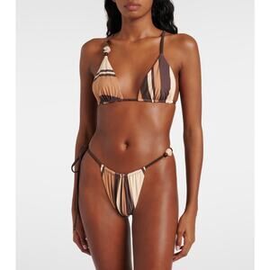 NWT Sir. Swim Mahogany Striped Bikini Set